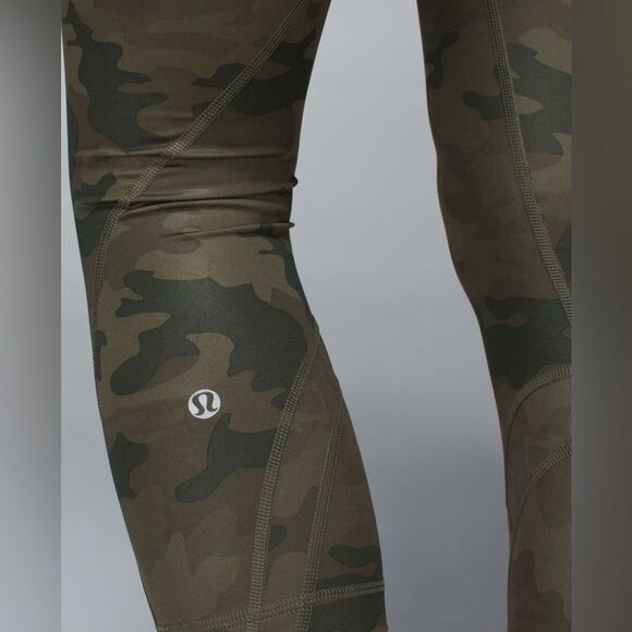 Lululemon Run: Inspire Crop II *All Luxtreme Savasana Camo Fatigue Green 4 - Picture 4 of 10